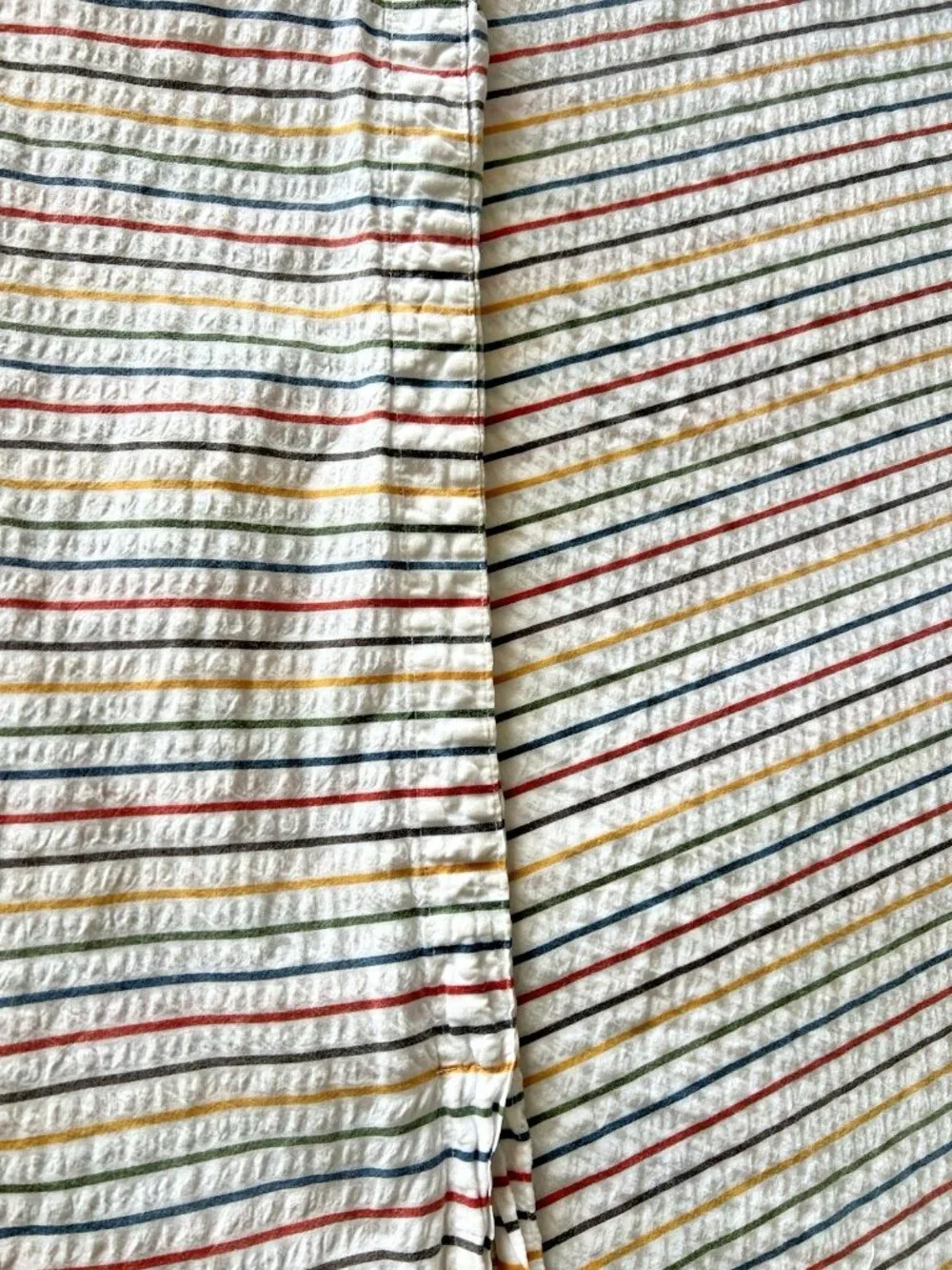 IKEA RAJGRÄS Full Queen Duvet Cover Seersucker Multicolor Stripes 100% Cotton